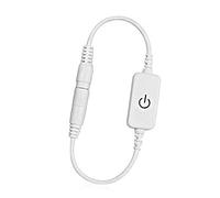 Jeffergarden Mini Dimmer LED Touch Switch Controller in in Plastica 12V 24V 4A Dimmer per Strisce LED Monocolore con Controllo della luminosità One Touch per Luci di Armadietti Lampade da Parete Uso