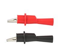 Jeffergarden Morsetto a Coccodrillo, Morsetti Metallici Isolati per Test Multimetro, Connessione, Rivestimento in PVC Durevole, Accessori per Test Elettrici