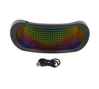 Jeffergarden Occhiali LED Occhiali Luminosi per Fluo Party Senza Cornice a Colori BT con 4 modalità 12x36 Controllo APP per Display Messaggi Lampeggianti Personalizzati Animazioni Testo