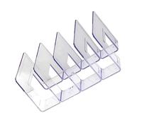 Jeffergarden Organizzatore per Borse a 4 Sezioni, Scaffale in Plastica Trasparente, Ripiano per Borse Impilabile per Armadio, Camera da Letto, Soggiorno (4 Sezione)