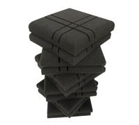 Jeffergarden Pannelli Acustici 12 Pezzi, Pannelli in Schiuma Fonoassorbente Ad Alta densità per Uso Domestico e in Studio, Ideali per la Riduzione del Rumore e la Decorazione della Parete (BLACK)