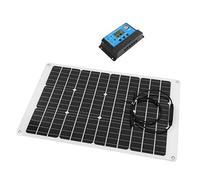 Jeffergarden Pannello Solare Flessibile Pet Monocristallino da 70 W, Set di Kit Controller per Impianto Fotovoltaico, Adatto per Batterie da 12 V, Installazione Pieghevole, Antiriflusso