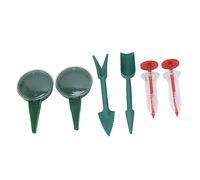 Jeffergarden Piccolo Strumento Spargitore di Semi Mini Dispenser in Plastica per Semi di Semina Set da 6 Pezzi 5 Attrezzi Piantatrice Portatile Portatile per per Carote, Lattuga, Spinaci, Semina