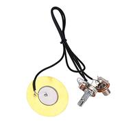 Jeffergarden Pickup Piezo da 50 Mm Kit di Raccolta Acustica Sensibile, EGT 101 Single Piezo Transduttore Pickup Trasduttore Amplificatore Precarato con Jack di Uscita da 6,35 Mm per Chitarre per