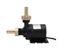 Jeffergarden Pompa Sommergibile con Motore Brushless da 19 W, Flusso da 800 L/h, Testa da 5 M, con Spina DC 5,5x2,1 Mm e Connettore in Ottone per Solare per Acquari con Fontana (Spina europea)