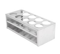 Jeffergarden Porta del Portabolitta per Tubo di Prova in Acciaio Inossidabile per Organizzatore di Tubi in Acciaio Durevole da Laboratorio e Studio con Lucidatura (40 mm 10 fori)