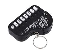 Jeffergarden Portachiavi Micro Pianoforte, Mini Tastiera Elettronica con Luci a LED, Ciondolo per Strumento Musicale Portatile, Zaino, Portafoglio, Decorazione Nera