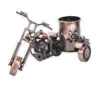 Jeffergarden Portapenne Modello Moto, Organizer per Matite in Ferro Bronzo Vintage, Decorazione da Scrivania Fatta a Mano per la Scuola di Home Office