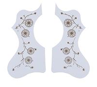 Jeffergarden Protezione per Chitarra da 2 Pezzi, Set di Battipenna in Plastica per Chitarra, Protegge Dai Graffi, Facile Installazione Adesiva per Musicisti (WHITE)