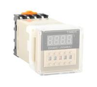 Jeffergarden Relè Temporizzato Display Digitale Doppio Controllo Completamente Automatico Ritardo Interruttore Timer LCD 0,1 S-99 H 5a 250 Vca Dh48s-2z 220 V Doppio da 0,01 S a 99 H Base Presa