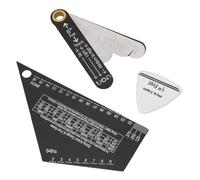 Jeffergarden Righello per L'altezza delle Corde della Chitarra in Acciaio Inossidabile con Calibro per Truss Rod e Scala di Pickup per una Configurazione Precisa dello Strumento