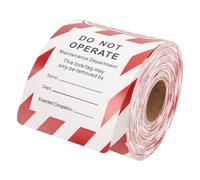 Jeffergarden Rotolo per Barricata di Pericolo, Carta Composita in PP, Etichette Perforate per conformità Alla Sicurezza Industriale, Resistente all'acqua e Durevole per i Cantieri Edili