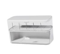 Jeffergarden Scatola Porta Cavi, Organizer in ABS con 10 Scomparti per Caricabatterie e Cavi, Soluzione Multiuso per Riporre Scrivania e Cassetti (WHITE)