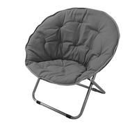 Jeffergarden Sedia Pieghevole Rotonda Sedia Luna da Campeggio Portatile Pieghevole con Cuscino Sovradimensionato per Viaggi in Concerti di Picnic Sulla Spiaggia da Campeggio all'aperto