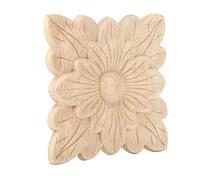 Jeffergarden Set 4 Pezzi Applique in Legno Decorative, Motivo Floreale Intagliato, Accessori per Mobili e Porte