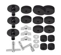 Jeffergarden Set di Feltri per Piatti per Batteria, 23 Pezzi, Accessori di Ricambio per Piatti (BLACK)