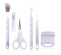 Jeffergarden Set di Strumenti per Diserbo, Kit Artigianale Durevole in Acciaio Inossidabile ABS, Impugnatura Comoda per Scrapbooking, Diario e Lavoro Manuale, 5 Pezzi 8,0 * 6,2 * 0,8 Pollici (#1)