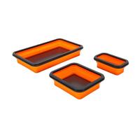 Jeffergarden Set di Vassoi Magnetici Pieghevoli per Parti, Confezione da 3 Vassoi Pieghevoli in Silicone per Utensili con Forte Base Magnetica per Viti, Bulloni, Dadi, Piccole Parti