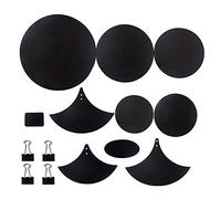 Jeffergarden Tambuli di Mute del Tamburo, Set di Pratiche di Tamburo Silenziosa con Riduzione del Suono Buona elasticità per i Batteristi per la Pratica Silenziosa WC101 Black
