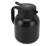 Jeffergarden Teiera Isolata in Acciaio Inossidabile da 1500 Ml con Infusore, Dispenser Press to pour per la Ritenzione del Caldo e del Freddo, per gli Amanti del tè e del caffè (BLACK)