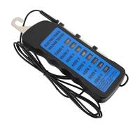 Jeffergarden Testino di Recinzione Elettrica 12kV Terlina di Tensione Finder con 8 Indicatori Al Neon MeTana di Tensione di Recinzione Portatile per il Bestiame Agricolo Agricultural Fencing