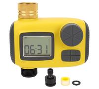 Jeffergarden Timer Irrigatore, Timer Programmabile per Tubo Flessibile con Ingresso in Ottone Rotante a 360° IP55 Resistente All'acqua Pioggia Ritardata Funzione di Irrigazione Manuale, per