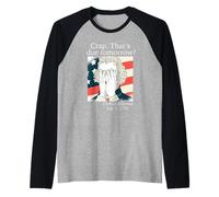 Jefferson 3 luglio 1776 Meme Divertente Maglia con Maniche Raglan