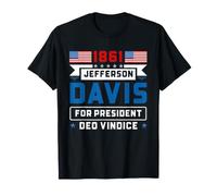 Jefferson Davis 1861 Campagna presidenziale della Guerra Civile Maglietta