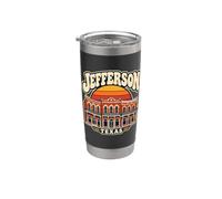 Jefferson State Texas TX Città storica Vintage Bicchiere termico in acciaio inox doppia parete