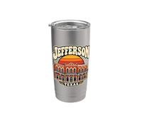 Jefferson State Texas TX Città storica Vintage Bicchiere termico in acciaio inox doppia parete