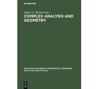 Jeffery D. McNeal Complex Analysis and Geometry (Copertina rigida)