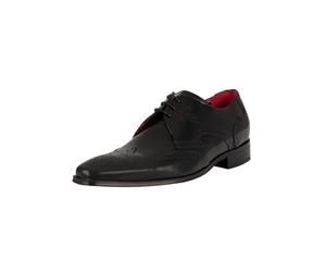 Jeffery West Uomo Scarpe derby in pelle brogue, Nero