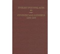 Jeffrey H. Denton Coventry & Lichfield 1258-1295 (Copertina rigida)