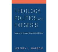 Jeffrey L Morrow Theology, Politics, and Exegesis (Tascabile)