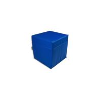 Jeflex - Cubi blu 40 x 40 x 40 cm in ecopelle di alta qualità - Made in Germany / cubo fitness con cubo in schiuma all'interno per comfort di seduta e stabilità dimensionale/cuscino da ginnastica per