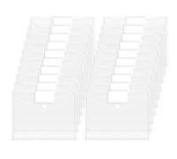 JEFURE Busta Porta Documenti 20 Pezzo, Buste Con Bottone A4 con 11 Fori Preforati, Cartelline Trasparenti A4 con Velcro ed Etichetta, per organizzare i documenti d'ufficio