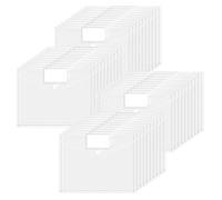 JEFURE Busta Porta Documenti 40 Pezzo, Buste Con Bottone A4 con 11 Fori Preforati, Cartelline Trasparenti A4 con Velcro ed Etichetta, per Organizzare i Documenti D'ufficio