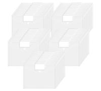 JEFURE Busta Porta Documenti 50 Pezzo, Buste Con Bottone A4 con 11 Fori Preforati, Cartelline Trasparenti A4 con Velcro ed Etichetta, per organizzare i documenti d'ufficio