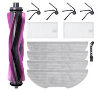 Jegehoyo 12 Kit di accessori di ricambio per Eureka E20 Evo Plus Robot Aspirapolvere Accessori, 1 Spazzola principale, 4 Spazzole laterali, 4 panni per mop, 2 Filtro, 1 Spazzola per la Pulizia