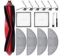 Jegehoyo Kit di 15 ricambi per Roborock Q10 X5/Q10 X5+ Robot Aspirapolvere, 1 spazzola principale, 6 spazzole laterali, 2 filtri, 4 Panni, 1 spazzola di pulizia, 1 cacciavite
