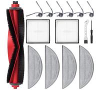 Jegehoyo Kit di accessori di ricambio per aspirapolvere robot Roborock Q10 S5 / Q10 S5+, 1 spazzola principale, 2 filtri, 4 panni, 6 spazzole laterali, 1 spazzola per la pulizia, 1 cacciavite