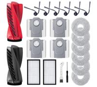 Jegehoyo Set di accessori per Roborock Saros 10R robot aspirapolvere, pezzi di ricambio con 1 spazzola principale Duodivide, 2 filtri, 6 spazzole laterali, 4 sacchetti per la polvere, 6 salviettine, 1