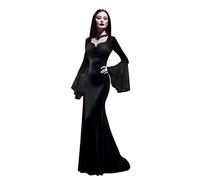 JEGERMIG Costume da Morticia Addams per Halloween e Giochi di Ruolo, Costume da Famiglia Adams, Nero, XL