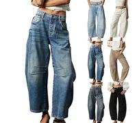 Jegging Harem Aderente Jeans Donna Vita Alta Pantaloni Elastici Donna Casual Strappato Gamba Larghezza Basic Sfumato Taglio Denim Shopping 2025 Nuovi Pantaloni Versatili Chic Pants, blu scuro, XXXL