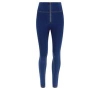 FREDDY - Jeggings Push Up WR.up® Vita Super Alta con Zip in Tono, Donna, Denim Scuro, Extra Large