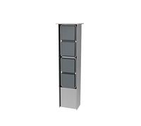 Jehoka - Colonna B 4.4, in acciaio INOX, con 2 interruttori e 2 prese