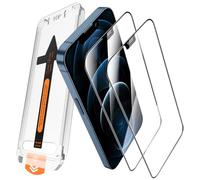 JEHOO 2 Pezzi per iPhone 12 Pro Max Vetro Temperato Pellicola Protettiva, Rimozione Automatica Della Polvere, Installazione Rapida, Anti Graffio, Copertura Completa Durezza 9H Vetro, 6,7 Pollici