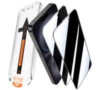 JEHOO 2 Pezzi per iPhone 16 Plus Privacy Pellicola Protettiva, Anti-Spy Vetro Temperato Film,Rimozione Automatica Della Polvere,Installazione Rapida, Anti Graffio,Copertura Completa Durezza 9H Vetro