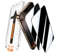 JEHOO 2 Pezzi per iPhone 16 Pro Max Privacy Pellicola Protettiva, Anti-Spy Vetro Temperato Film,Rimozione Automatica Della Polvere,Installazione Rapida,Anti Graffio,Copertura Completa Durezza 9H Vetro