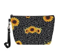 Jeiento - Beauty case per cosmetici da viaggio, per donne, piccola pochette porta trucchi, organizer per articoli da toeletta, in pelle sintetica, L